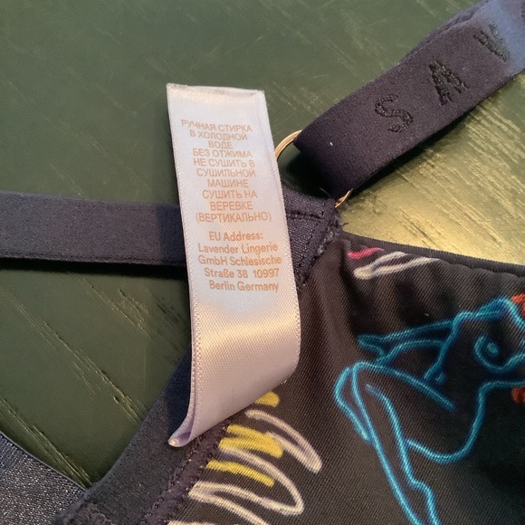 Savage x Fenty Neon Navy Chic Balconette Bra 34DDD - Picture 8 of 9